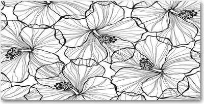 Produktbild von Tulup® Leinwandbild -100x50 cm - Wandkunst - Drucke auf Leinwand - Leinwanddruck  - Blumen & Pflanzen - Schwarzweiß - Hawaii Blumen