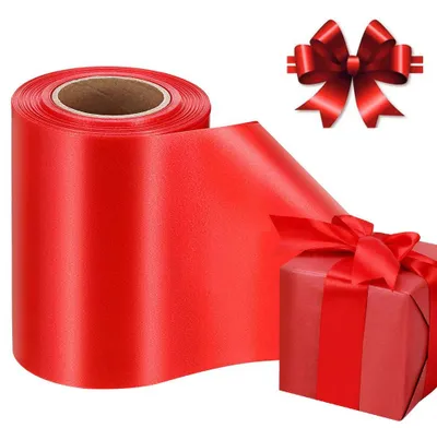 Rotes Satinband 10 cm x 24 m – Geschenkband, Bastelband