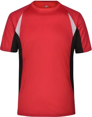 Produktbild von Men's Running-T Atmungsaktives Laufshirt red/black, Gr. L
