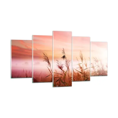 Produktbild von Bilder auf glas - Wiese Getreide Natur - 160x85cm - Glasbilder - Wandbilder - Kunstdruck - zum Aufhängen bereit - Wanddekoration aus Glas - Glas Bilder - Wandbild auf Glas - 5 Teile - GEA160x85-3530