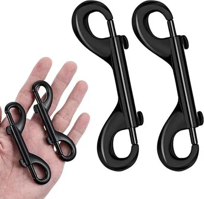 Immagine prodotto di Set di moschettoni con chiusura a molla - Robusti, ideali per guinzagli per cani, per appendere oggetti e corde