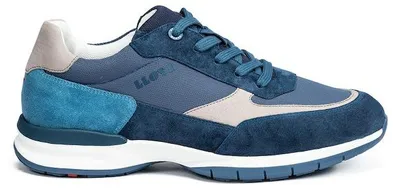 Produktbild von Lloyd Damen Freizeitsneaker aus echtem Leder in Blau mit klassischer Schnürung