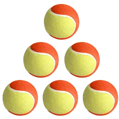 Imagen del producto de Pelotas de tenis, paquete de 6, color naranja, para principiantes y niños