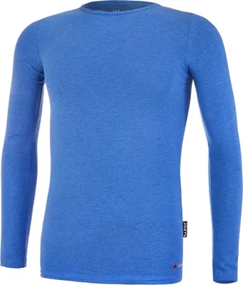 Produktbild von T-Shirt langer Ärmel dünn Outlast® - blau meliert, 158