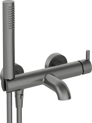 Produktbild von Badewannenarmatur mit Duschset, titaniumfarben, SILIA-30