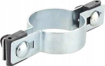 Immagine prodotto di LogistSystem Morsetto centrale rotondo in SET ?42mm per filo FI5mm - Morsetto zincato per pali di recinzione - Fissaggio di pannelli di rete metallica - Morsetti per recinzione Morsetto per tutore Morsetto per palo