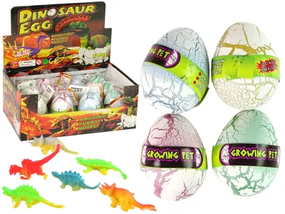 Zdjęcie produktu dla Wylęganie Magiczne jajo dinozaura rosnące 6 cm białe