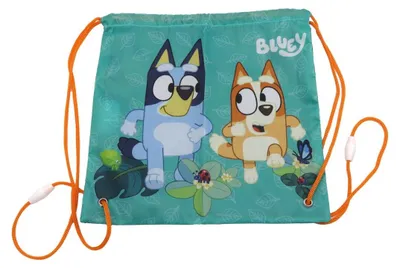 Produktbild von Bluey Snackbeutel 25x25x1cm Brottasche mit Kordelzug