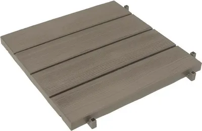Immagine prodotto di EDA  010902 BR.T  EDA Bodenplatte in Holzoptik, (B)384 mm, Kunststoff, taupe