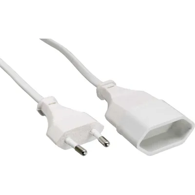 Produktbild von InLine Euro-Verlängerung, Eurostecker an Eurokupplung, weiß, 3m, 3 m