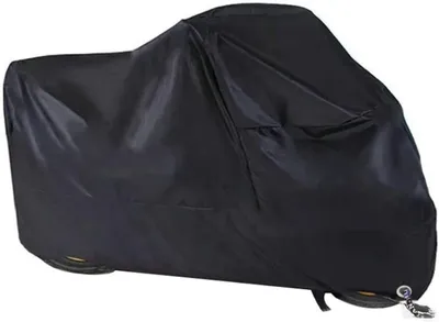Obrázok produktu pre Motocyklový kryt, vodotesná vonkajšia plachta na motocykel 190T Oxford s uzamykacími otvormi Motocyklová prachotesná plachta pre Harley-Davidson, Honda, Suzuki (245*105*125cm)