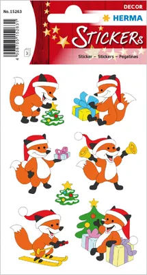 Image de Herma décor Autocollants de Noël Renard