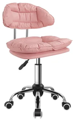 Image de Tabouret roulant pivotant avec dossier - Tabouret réglable en hauteur pour la maison et le bureau