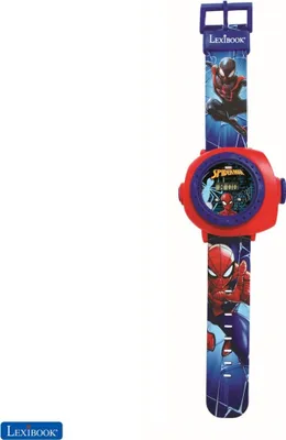 Produktbild von Lexibook Spider-Man Digital Projection Watch, Kinderuhr, 3 Jahr(e), Blau, Rot