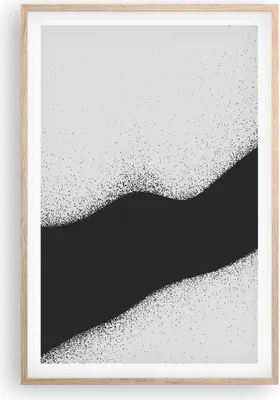Produktbild von Gerahmtes Poster - Rahmen in heller Eiche - Schwarz Staub Weiß - 61x91,5 cm - Wand Bild - Wanddeko - Wandbilder - Kunstposter - Wandposter - Bilderrahmen - Bilder - Kunstdruck - P2NPA61x91-4744