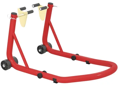 Productafbeelding van HOMCOM Motorfietsstandaard voor, montageframe, motorfietslift, rood