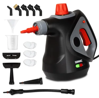 Produktbild von Duronic SC32 BK Dampfreiniger, Polster und Teppichreiniger Gerät, 1050 Watt Polsterreiniger, Handdampfreiniger mit 3 m Kabel, Handgerät mit 350 ml