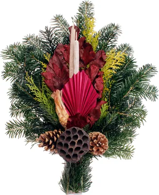 Produktbild von Grabstrauß NORDMANN ca. 50 cm brombeerfarben, wetterfest CreaFlor Home