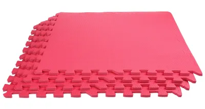 Obrázek produktu pro Colored Puzzle fitness podložka červená, 4 ks