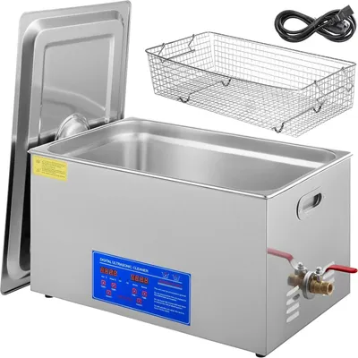 Obrázek produktu pro Ultrazvuková čistička, nerezová ocel 304, digitální ovládací panel, objem 22 litrů