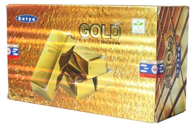 Produktbild von 12x 15g Packung Räucherstäbchen - Satya - Gold - Duftmischung