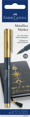Productafbeelding van Faber-Castell Markerkracht Metallic, 1,5 mm, goudkleur, blisterverpakking