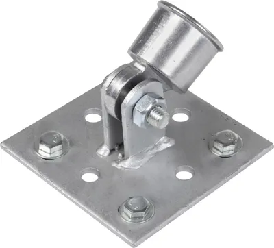 Produktbild von Floraworld Bodenplatte Zaunpfosten mit Gelenk 10 x 10 cm feuerverzinkt
