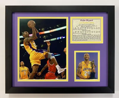 Gerahmte Foto-Collage Kobe Bryant, 11x14 Zoll, Gold