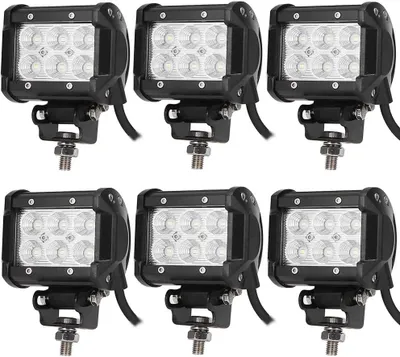 Immagine prodotto di Greenmigo 6X 18W LED luce da lavoro luce ausiliaria 6000K 12V 24V luce da lavoro offroad proiettore riflettore luce da lavoro IP67