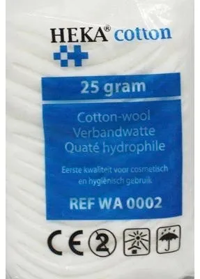 Productafbeelding van Heka Verbandwatten Zigzag (25 gr)