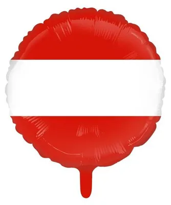 Produktbild von Folienballon für Party und Event mit Österreich-Motiv, 46 cm im Durchmesser