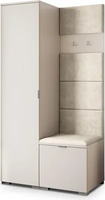 Produktbild von Masseno Garderobe-Set LORI 95/181/51 cm Modern Garderobenschrank Kaschmir