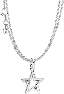 Pandora 68626 Geschenkset mit 2-reihiger Halskette Funkelnder Stern Silber 1