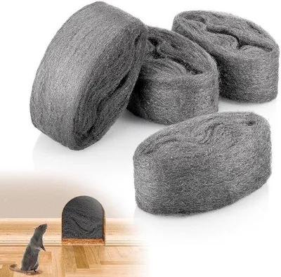 Produktbild von Stahlwolle gegen Mäuse mit 4 Rollen