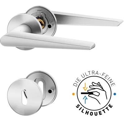 Produktbild von ERGO line Modern Design, Edelstahl Türbeschlag RENA für Zimmertüren, Die ultra-feine Silhouette, Türbeschlag; Türgriff; Türklinke