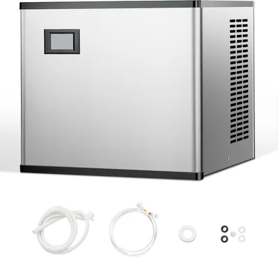 Produktbild von VEVOR Eiswürfelbereiterkopf, gewerblicher Eisbereiter (nur Kopf), 136 kg/Tag, Edelstahl + PE-Kunststoffkopf, Eiswürfelbereiterkopf