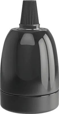 Produktbild von Lampenfassung Keramik E27 schwarz Calex Creations 63x47 mm