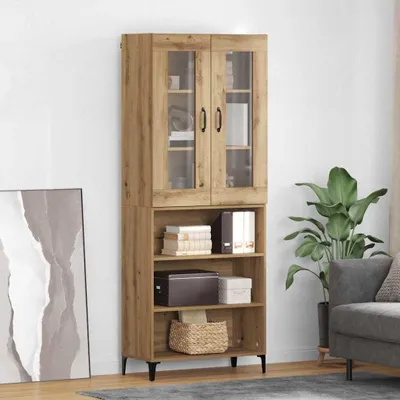 Produktbild von vidaXL Highboard Artisan-Eiche 69,5 x 34 x 180 cm Holzwerkstoff