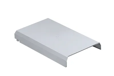 A single gray lid for a bin is shown against a white background.