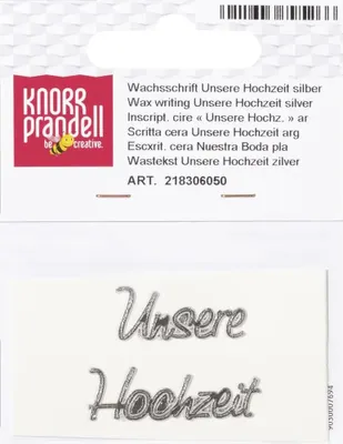 Produktbild von Knorr Prandell|Baier und Schneider Wachsschrift Unsere Hochzeit silber silber