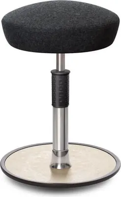 Produktbild von Sitz- Stehhocker Free Regular Hutsitz kvadrat Divina Anthrazit chr. /creme.