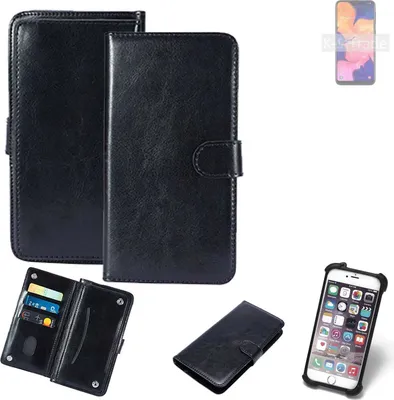Produktbild von K-S-Trade 360° Hülle kompatibel mit Samsung Galaxy A10s schwarz Kunstleder Case BookCase WalletCase Kunstlederederhülle Handyhülle, Rundumschutz