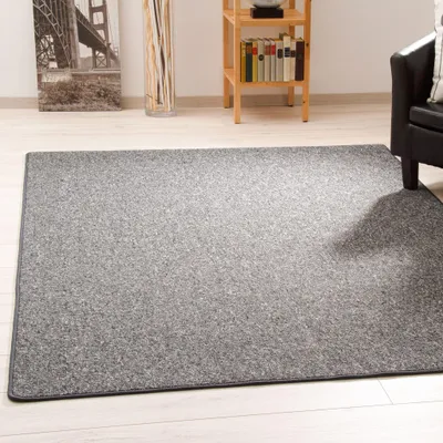 Produktbild von Steffensmeier Teppich Meddon XL | Robuste Schlinge für Esszimmer Küche Flur Hobbyraum Büro in Anthrazit, GUT Siegel, Größe: 80x250 cm