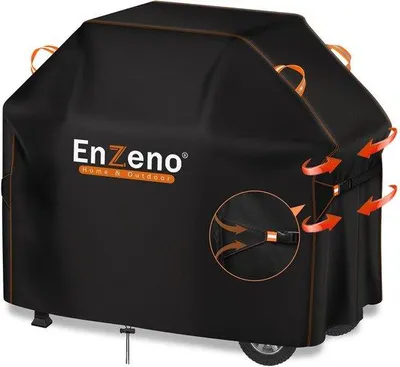 Produktbild von Wetterfeste Grillhaube, schwarz, 147x61x122cm, stofdicht, BBQ-Schutz