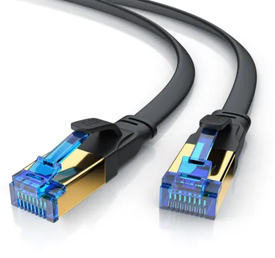 Productafbeelding van Primewire LAN-kabel, CAT.8, RJ-45 (Ethernet) (1500 cm), platte patchkabel CAT 8, Gigabit vlakke netwerkkabel 40 Gbit/s - netwerkkabel - 15 meter