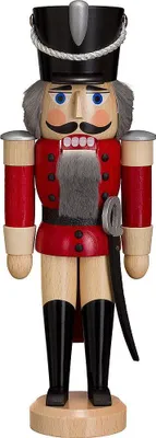 Produktbild von Husar lasiert rot (28cm) Nussknacker von Seiffener Volkskunst