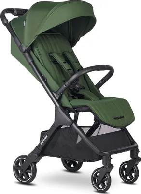 Obrázek produktu pro Kočárek Easywalker Jackey², Pro děti od 0 do 22 kg, Lehký, Automaticky skládací, Unikátní systém příslušenství, Včetně pláštěnky, Kompatibilní s autosedačkou - tmavě zelený