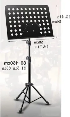 Produktbild von Notenständer Noten - Accountant Tablet - Music Run - Einstellbar 2-in-1 Verwendung - 80-160cm Höhe - Schwarz