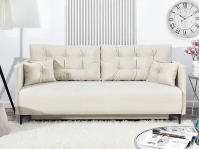 Obrázek produktu pro Pohovka s úložným prostorem NORGE - krémová / černá