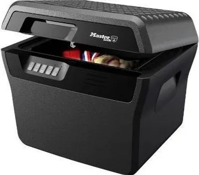 Produktbild von Feuerfeste Wasserdichte Sicherheitsbox Master Lock FHW40300EURHRO, Groß 18,5L, Elektronisches Zahlenschloss